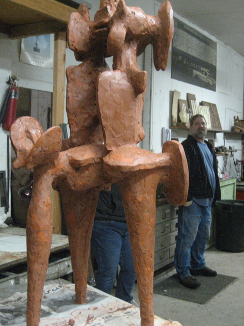 making a pice with clay