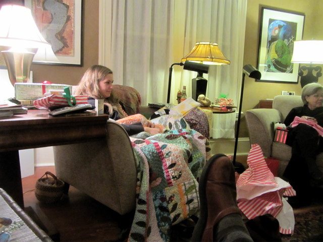 wedding quilt with A