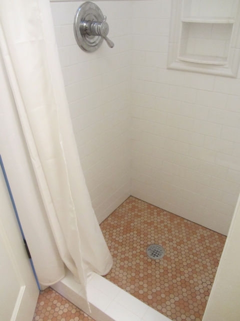 bathroom finished shower floor