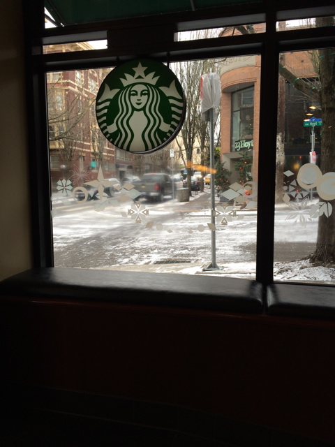 Starbuck's snow