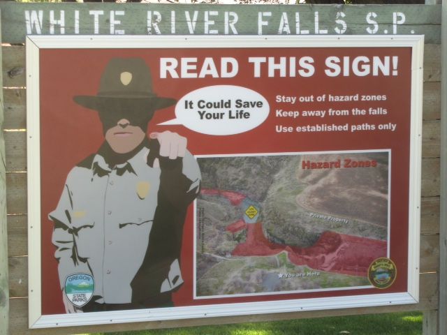White Rover Falls sign