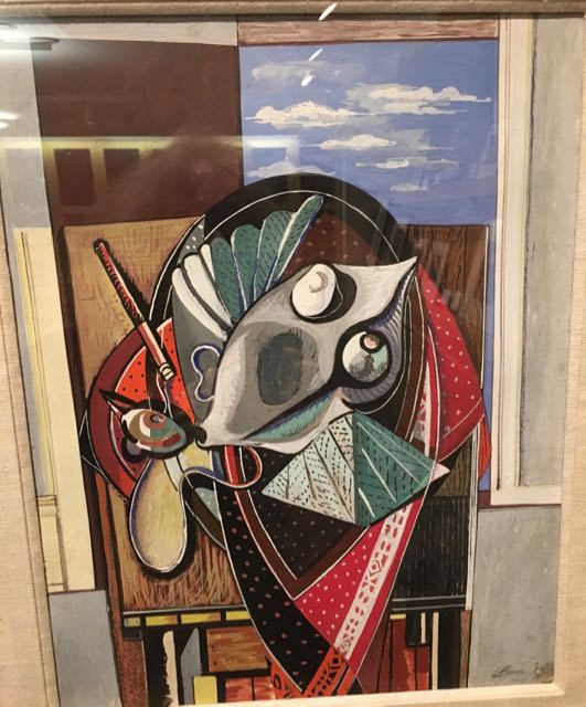 louis-bunce-1941-gouache-on-paper-the-bird